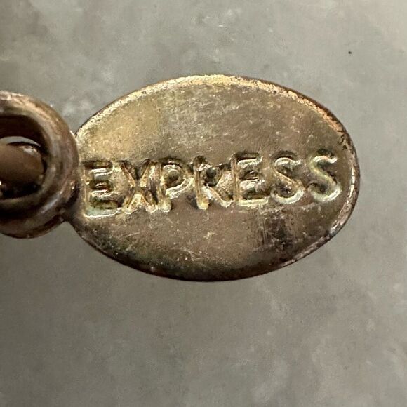 Express Vintage Big Gold Box Chain, Large Heavy Chain Collar Necklace 22" - Picture 4 of 4